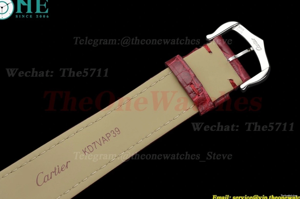 SS DRF Alligator LE Tank Leather 25.5mm Quartz Dial Red Must 0523
